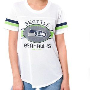 Ultra Game NFL Seattle Seahawks Womens Soft Mesh Jersey Varsity Tee Shirt